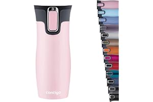 Contigo West Loop Autoseal Thermal Mug, kubek termiczny ze stali nierdzewnej, izolowany kubek do kawy, nie zawiera BPA, odporny na wycieki, z pokrywką Easy-Clean, utrzymuje do 5 godzin, 470 ml