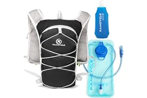 KAMCYCLE Sac d'hydratation Sac à Dos ultraléger pour la Course à Pied, Running Vest Running Femmes Hommes,s Sac à Dos Course à Pied, Marathon, vélo, Jogging, Trailrunning Sac à Dos