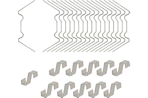 KEAYOO 100 x Gewächshausklammern Extra Dick 1,6mm Rostfrei Edelstahl Glasklemmen für Gewächshaus