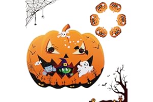 PWSAP 6PCS Tovagliette di Halloween in PVC, Tovagliette Creative a Forma di Zucca,Strega Fantasma Vampiro Tovagliette,Tovagliette Plastica Lavabili Resistenti al Calore per il Tavolo da Cucina di Halloween