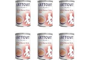 Kattovit Reni/Renal-Drink Pollo | Confezione da 6 | 6 x 135 ml | Alimento complementare per gatti adulti | Pezzetti di carne con pollo | Per supportare la funzione renale