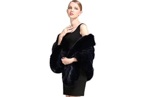 BEAUTELICATE Stola Coprispalle di Pelliccia Sintetica Donna Sciarpa Scialle Elegante Per Matrimonio Invernale Cerimonia Sposa Damigella