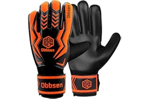 Obbsen Torwarthandschuhe für Kinder, Jugendliche und Erwachsene mit Fingersave-Schutz, Fußball Handschuhe Torwart fur Herren und Damen, Fussball Tormann Handschuhe die Starkem Grip