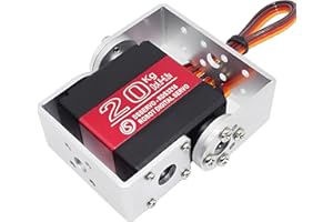 Wishiot Servo RC 20KG RDS3218 Digtal Servo 270 ° Impermeabile Braccio Robot Servo Coppia Alta Coppia Doppio Cuscinetto a Sfera Full Metal Gear Servo con U Staffa di Montaggio per RC Auto Robot FAI DA