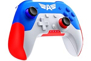 FLIEEP Switch Controller, Pro Controller für Switch/Switch Lite/Switch OLED, Pro Gamepad-Fernbedienung mit 3 Stufen Turbo-Funktion, 4 Stufen einstellbare Vibration, Sechs-Achsen-Bewegungssteuerung