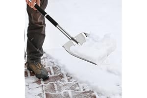 DAKEPOLE Pala Nieve de Aluminio, Pala de Nieve Portátil Pala de Nieve de Emergencia para Coche Ligera con Mango D y Cómodo Agarre para Coche, Maletero, Camping, Playa, Jardín, Exterior