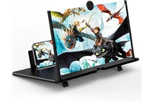 AouiSton Lupa Pantalla movil, 16 Pulgadas HD Lupa para Móvil, 3D Pantalla Anti Luz Azul para Ver Películas y Videos, Plegable para Todos los Smartphones