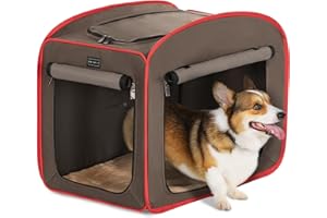 Petsfit Cajón Plegable portátil de la Tienda Que acampa, Peso Ligero suben el cajón del Recorrido, Perrera Suave de la Tela con la Estera del paño Grueso y Suave, 68 x 47 x 48cm