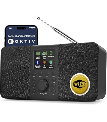 MEDION P85333 Internet radio met DAB (WLAN, FM, Spotify Connect, Music, USB, hoofdtelefoon aansluiting, AUX, stereo line-out cinch, sleep timer) wit