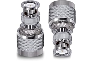 TUOLNK BNC mâle vers UHF PL259 adaptateur coaxial RF mâle SO239 fiche mâle vers BNC mâle connecteur coaxial pour câble d'extension 2 pièces