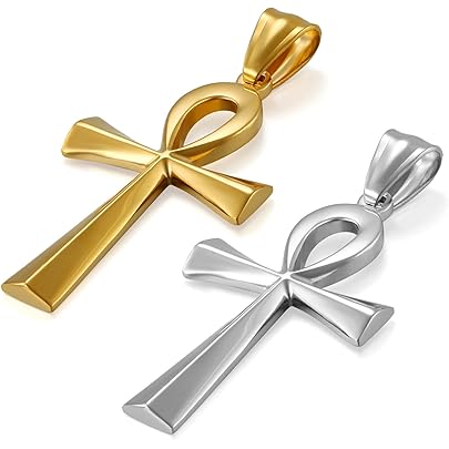 Collana Di Perle Di Legno Ankh Croce Pendente Albania