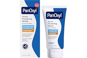 PanOxyl Acne Foaming Wash Benzoyl Peroxide 10% Maximum Strength Antimicrobial, 5.5 Ounce