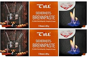 GLRACD Till - Lot de 2 brûleurs à fondue pour gel/pâte à fondue - 6 pots de 80 g en silicone verte, rectangulaires