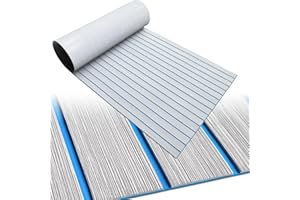 HZCHIONE EVA Foam Boat Decking Flooring 240x41/55/90cm Faux Teak Boat Floor Mat Self-Adhesive Boat Marine Carpet Non-Slip Foam Boat Deck Rolls Sheet for Boats Pontoon Yacht Swim Platform Helm Pad