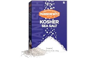 Manischewitz Natural Kosher Salt 1.8kg Box | Easy Pour Spout | 100% Coarse Sea Salt from Sicily Italy | Iodine Free | No Additives or Fillers | Salt Grinder Refill