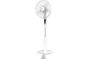 ARDES | AR5PR40PR2 Ventilatore a Piantana Potente Silenzioso Dual Blade 10 Pale 40cm e 20cm Oscillante con Altezza e Inclinazione Regolabile Ventilatore a Stelo Ardes 6 Velocità