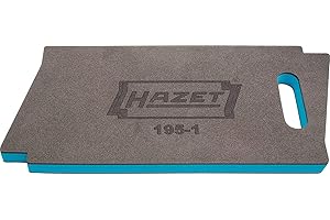 HAZET planche à genoux 195-1, 450 x 210 x 30 mm, effaçable, mousse ergonomique pour un grand confort, forme du logo HAZET, poignée de transport et de suspension