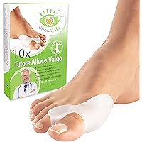 Tutore Alluce Valgo 10 pezzi Correttore Separatore in Morbido Silicone Protezione Dolore Borsite Distanziatore Raddrizza Dita