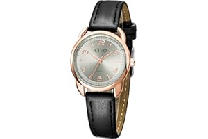 CIVO Orologio Donna Quarzo Analogico Pelle Orologi Donna Impermeabile Elegante Design Casual Orologio da Donna Ragazze