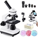 100X-2000X Microscope Kit for Kids Adults: Microscope for Scientist | Professional Monocular Microscope Set for Kids Students
