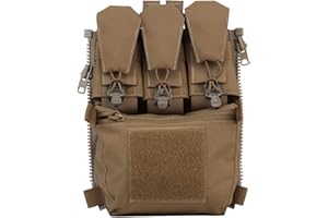 WarmHeartting Pochette Tactique À Panneau Zippé avec Pochette pour Chargeur pour Gilet Fcpc, Équipement Militaire, Panneau Arrière Tactique Banger Pouch GP Pocket Rabat De Rétention