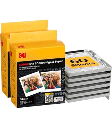 KODAK Instant Print 3'x3' Cartridge 30 Prints Mini Shot Combo