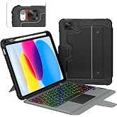 Nillkin iPad A16 11./iPad i&ccedil;in 10. Nesil Klavyeli Kılıf 10.9 İn&ccedil;, Slayt Kamera Kapağı, iPad 10. Nesil i&ccedil;in 7 Renkli Arkadan A