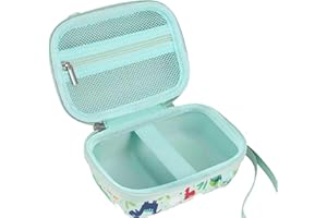 Leayjeen Custodia per fotocamera compatta per bambini Compatibile con YunLone/Vannico/GlobalCrown/Gofunly/voltenick, bambini pasqua regalo & Compleanno(solo custodia) Dinosauro Verde
