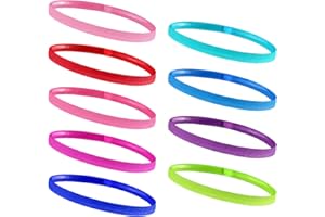 NICELAND Sportowa opaska na włosy, cienka, 9 sztuk, antypoślizgowe, elastyczne opaski na czoło, sportowe opaski na czoło, dla mężczyzn, kobiet, dzieci