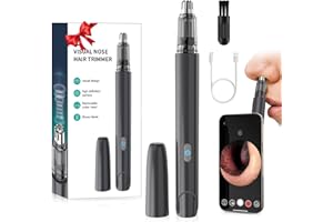 ‎EPROICKS EPROICKS Nasenhaartrimmer mit HD-Kamera & APP-Steuerung, 1080P HD-Nasenhaarschneider Ohrhaarschneider, Nasenhaartrimmer Herren, 360°-Weitwinkel Nasentrimmer Kamera für iOS,Android,HarmonyOS