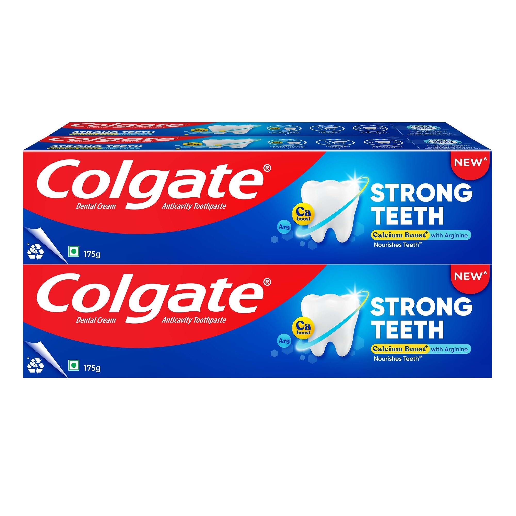 Colgate Strong Teeth, 700G, India S No: 1 Toothpaste Brand, Calcium-Boost Tooth Paste For 2X Stronger Teeth, Whitens Teeth, F