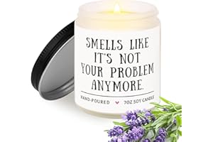 Leebbsin Funny Leaving Gifts for Colleagues Women Men, Retirement Gifts-Handmade Lavender Scented Soy Wax Candle- Leaving Presents for Colleagues, Friend Family Teacher Retirement Present Ideas