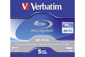 Verbatim 43748 Blu-ray registrabile (BD-R), Confezione da 5