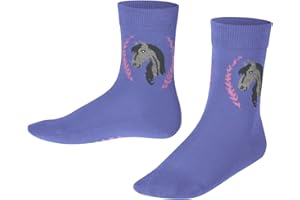 FALKE Skarpety Uniseks - dzieci Horse ekologiczne skarpety dziecięce ze wzorem, oddychające, cienkie, jednokolorowe, z motywem konia, 1 para