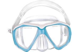 BEISITONG LIMITED GROUP Kids Junior Boy Girl Diving Masks Silicone Anti Fog Anti Leak Dive Swimming Goggles Tempered Glass Lens Watertight Wide Clear View Safety Glasses Scuba Swim Diving Snorkeling Mask for Child Age 5-12Y