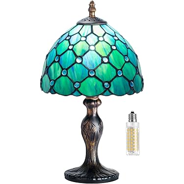 JUMBEAR Tischlampe Lila – Nachttischlampe Mit Leinen-Schirm, LED, USB-Anschluss, 24,7 Cm