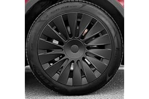 KAVANIC se Adapta a la Cubierta de Rueda Tesla Model Y de 19 Pulgadas,Tapacubos Negro Mate,Logotipo de Soporte,Mejora de Rango (4 Piezas) Estilo de Inducción 2020-2023 Model Y Accesorios