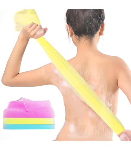 WLLHYF Exfoliating Washcloth Japanese Exfoliating Bath Towel Nylon Body - View #5