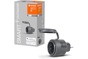 LEDVANCE Presa intelligente per esterno con tecnologia WiFi in un design compatto, per l'integrazione di dispositivi convenzionali nella casa intelligente, SMART+ OUTDOOR COMPACT PLUG, confezione da 1
