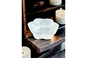 vingardium leviosa Selenite Charging Crystal Flower Bowl Handmade Natural White Ritual Altar Cleansing Tumble Stones Metaphysical Spiritual Healing Meditation Home Decoration Gift 10cm