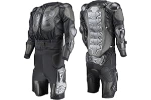 MAOTN Traje Armadura de Motocicleta de Campo traviesa para Hombre, Pecho + Pantalones,Dorsal Guardia Carrera Corporal,Ropa Protectora de Carreras de Moto/Peto Motocross Enduro