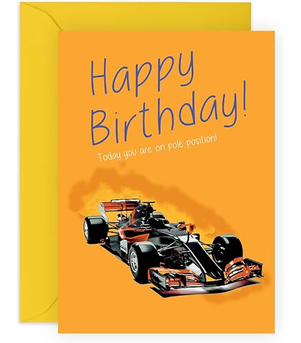 Edition Seidel Biglietto Auguri Compleanno Auto Sportiva - Formato 17x11.5 Cm Con Busta - Design Uomo/Donna