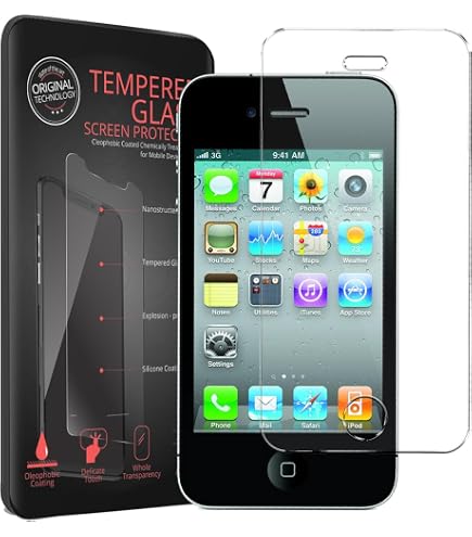 EbestStar Panzerglas Schutzfolie Für IPhone 4/4S – 9H Härte, HD Klar, Kratzfest, Inkl. Reinigungset