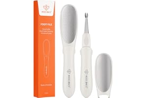 Modelones Gel Nail 3 in 1 Mini Foot Files Callus Remover for Hard Skin, Multifunction Pedicure Tool for Feet with Double-Sided Rasp, Dead Skin Fork- Safe, Lightweight Foot Sander for Hand &Foot Care