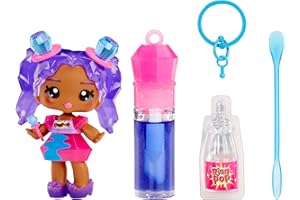 Yummiland x Licensed Sweets Lip Gloss Doll: Ring Pop - Ruthie Pop - Includes 1 Doll, DIY Lip Gloss + Removable Keychain, Cosmetic Play, Collectible, Suitable for Children Ages 4+