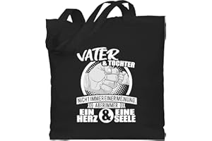 Shirtracer - Baumwolltasche - Partner-Look Familie Kind - Papa und Tochter Immer ein Herz & eine Seele