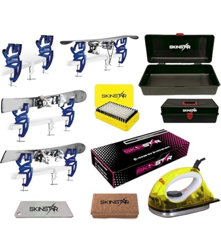Toko Geschenke-Set Skiwax Deluxe Set 15-teilig mit Digital Wachsbügeleisen Skispanner und Toko Geschenke-Set Skiwax Deluxe Set 15-teilig mit Digital Wachsbügeleisen Skispanner und