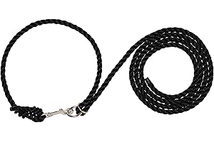 Weaver Livestock Adjustable Poly Neck Rope Cattle Halter, Modern Style Tying Cow Calf Halter, Livestock Handling Equipment for Showing, Black