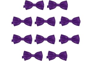 DonDon Set of 10 Men’s bow tie 4.72 x 2.36-12 x 6 cm already tied and completely adjustable