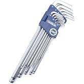HemBorta Extra Long Allen Wrenches, Metric Set 13pc 0.05-10mm Satin | Tempered chrome-vanadium steel, measures 0.75 mm, extra
